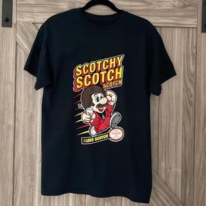 Super Mario brothers Ron Burgundy I love scotch anchorman graphic T shirt large